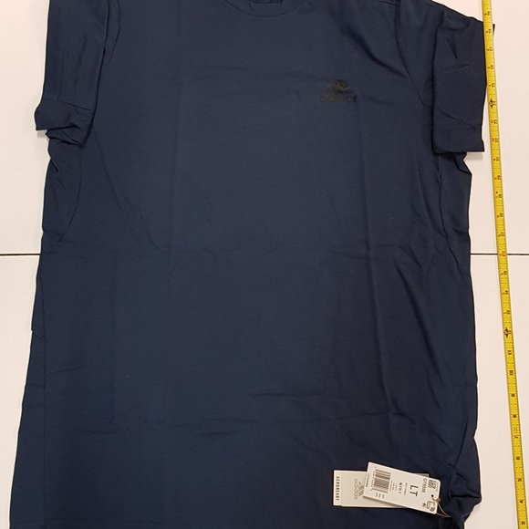 adidas Men's Navy t-Shirt Size Large Tall LT - Picture 3 of 3